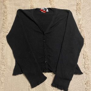 black cropped cardigan